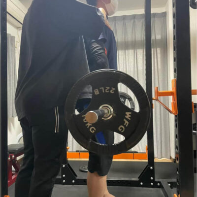 姿勢改善のトレーニング風景